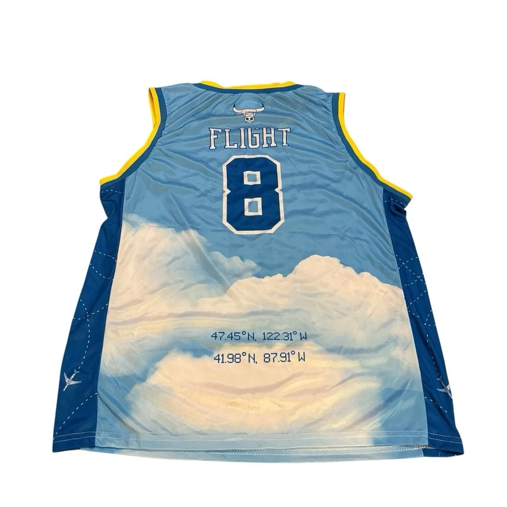 Chicago Bulls SGA Jersey All Over Sky Print Zach LaVine‎ NBC Chicago Mens Large - Picture 6 of 10